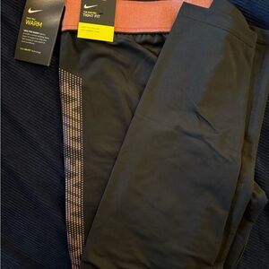 Nike Black and Coral Leggings